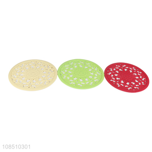 Wholesale round coaster non-slip heat insulation <em>pad</em> <em>pot</em> holder