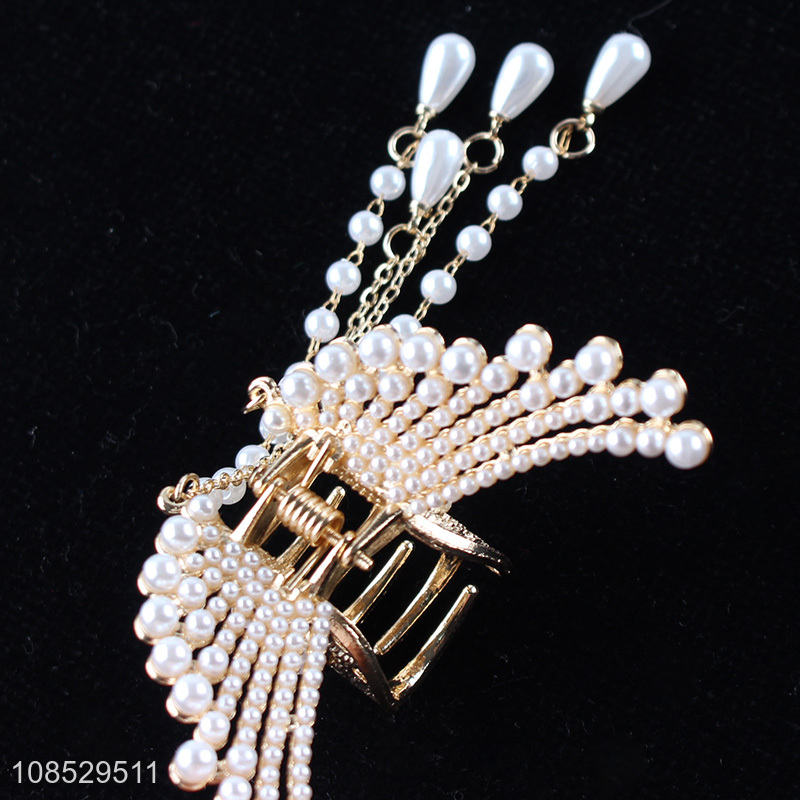 Yiwu factory fashion pearl hair claws hair decoration for ladies