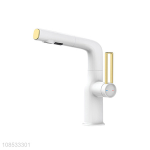 Hot selling pull out liftable single handle rotating basin faucet tap
