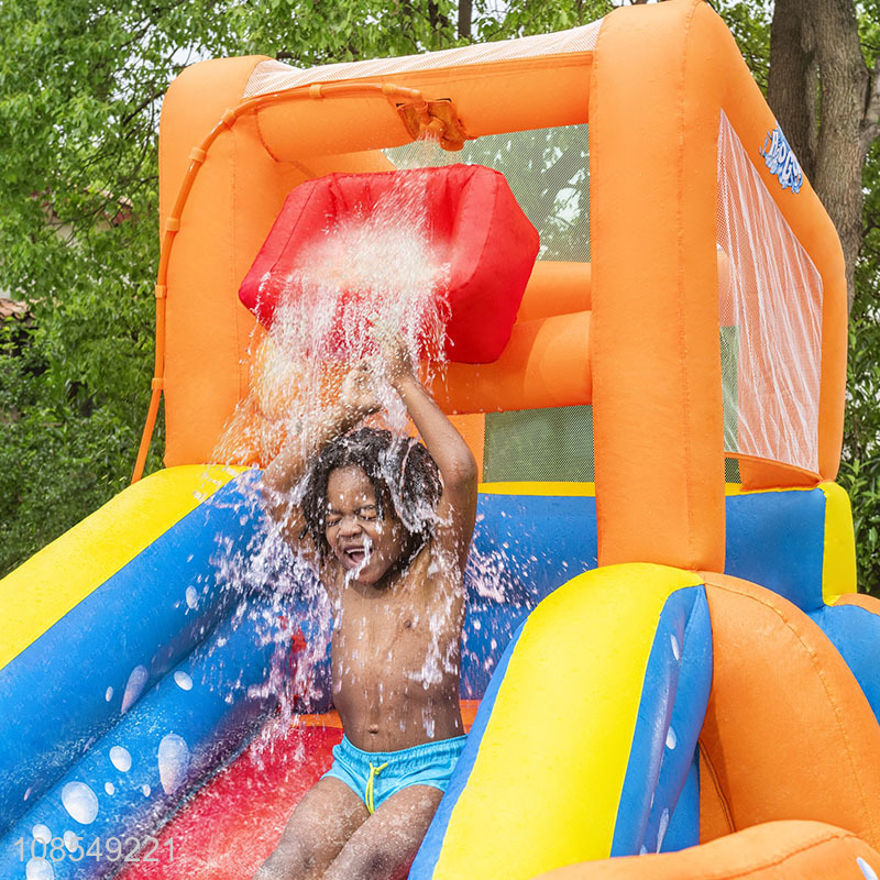 Factory price inflatable amusement water park with slide for kids