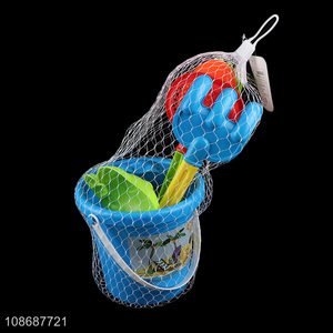 Wholesale 9 pieces <em>plastic</em> beach sand toys with sand mold shovel rake