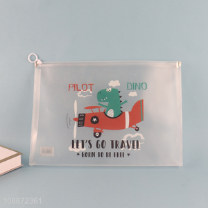 Hot items school office cartoon portable <em>file</em> <em>bag</em> with zipper