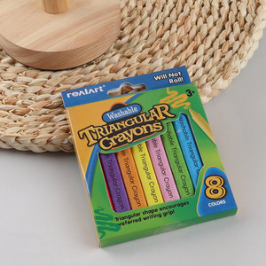 Hot selling 8 colors washable triangular <em>crayons</em> party favors for <em>kids</em>