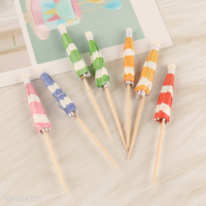 High Quality 12PCS <em>Umbrella</em> Cupcake Toppers Appetizer Picks