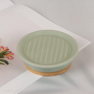 Yiwu market green home hotel bathroom ceramic <em>soap</em> dish <em>soap</em> <em>holder</em>