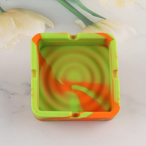 Factory direct sale square heat-resistant silicone <em>ashtray</em> wholesale