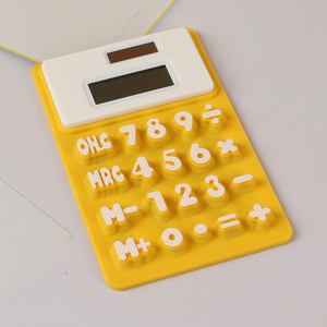 High Quality Flexible Siicone <em>Calculator</em> Foldable Solar Powered Desktop <em>Calculator</em>