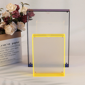Hot selling multicolor standing clear acrylic photo frame picture frame