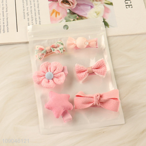Latest products pink girls cute hair accessories <em>hairpin</em> hair clips set