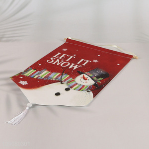Factory supply snowman pattern Christmas decoration yard <em>flag</em> courtyard <em>flag</em>