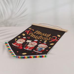 Best sale merry christmas hanging <em>flag</em> courtyard <em>flag</em> for Christmas decoration