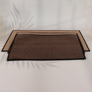 Good sale home kitchen rectangle linen <em>floor</em> <em>mat</em> door <em>mat</em> wholesale