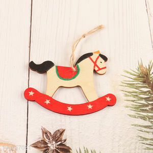Online Wholesale Hanging Wooden Rocking Horse Wooden Christmas Tree Decorations