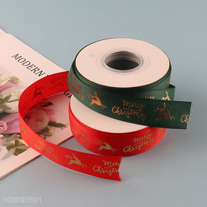 New Arrival 2.5cm*10 Yards Christmas Grosgrain <em>Ribbon</em> for Diy Christmas Decorations