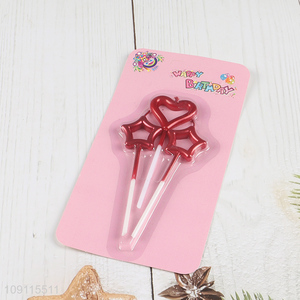 Online Wholesale 3 Pieces Star And Heart <em>Birthday</em> <em>Candles</em> Party Cake <em>Candles</em> for Decoration