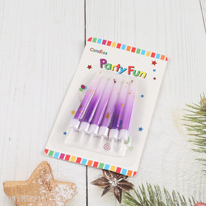 Factory Price 6 Pieces <em>Birthday</em> <em>Candles</em> Cake <em>Candles</em> Non-Toxic Cupcake <em>Candles</em>