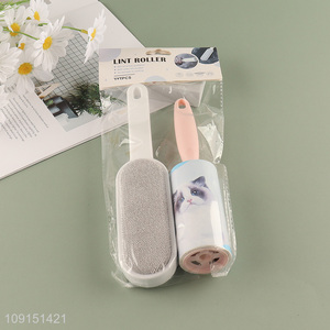 Good Quality Double Sided Electrostatic <em>Lint</em> Brush and <em>Lint</em> Remover Set