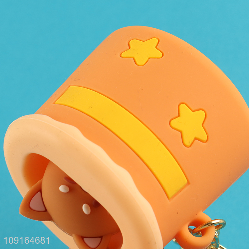 Top sale portable cartoon keychain key ring for gifts