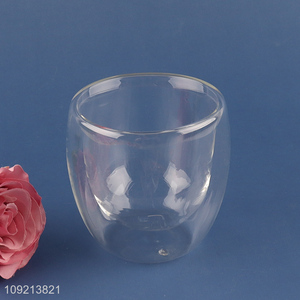 Factory Supply 250mL Double Walled <em>Glass</em> <em>Cup</em> Insulated Coffee Mug