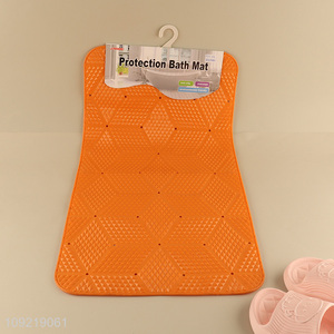 Factory price household rectangle protection <em>bath</em> <em>mat</em> with suction cup