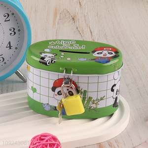 Good Quality Tin <em>Money</em> <em>Box</em> Tin Coin Bank Tin Piggy Bank with Lock