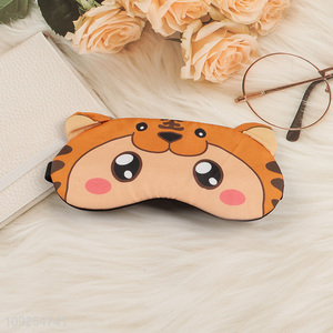 Factory price cartoon tiger polyester sleeping eye <em>mask</em> eye cover for sale