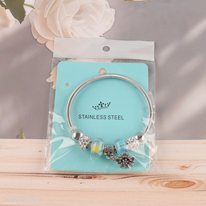Hot Selling Charm <em>Bracelet</em> Stainless Steel Bangle Fashion Charm <em>Bracelet</em>