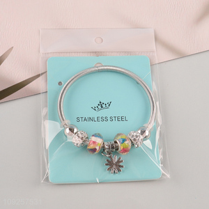 Factory Price Charm <em>Bracelet</em> Silver <em>Bracelet</em> Stainless Steel Bangle <em>Bracelet</em>