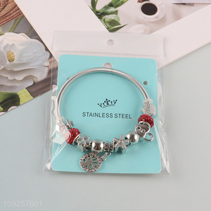 High Quality Charm <em>Bracelet</em> Stainless Steel Bangle Fashion Charm <em>Bracelet</em>