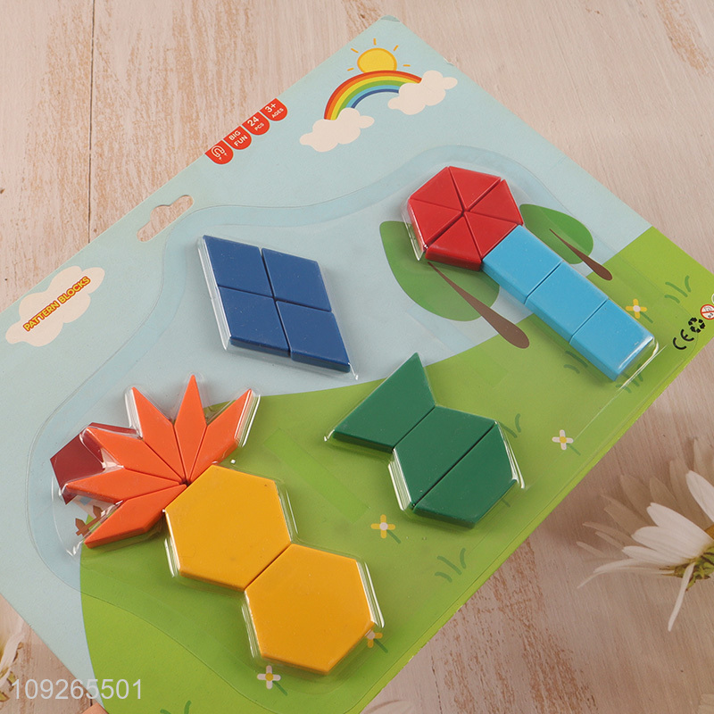 Best selling creative magnetic pattern block toy educational toy for children