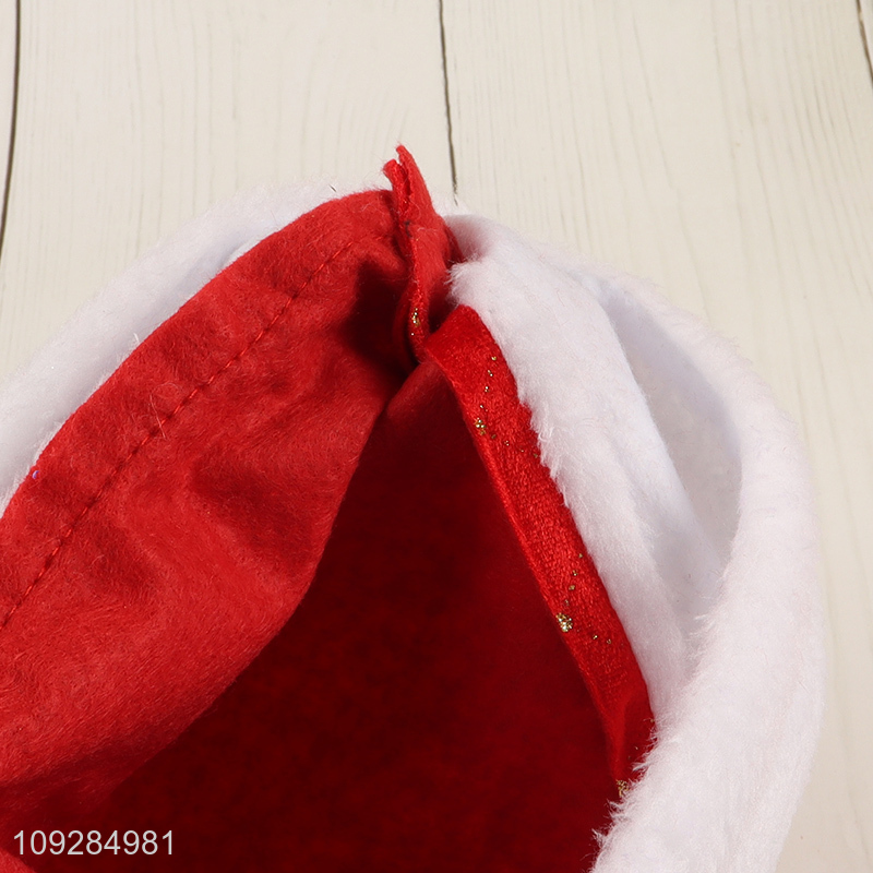 Best selling red polyester christmas hat Santa hat