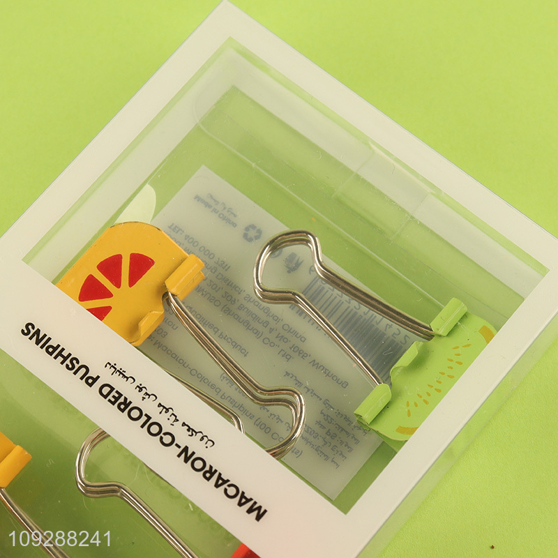 Yiwu market 4pcs fruits series iron paper clips