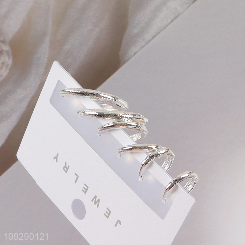 China wholesale silver fashion jewelry earrings ear studs set