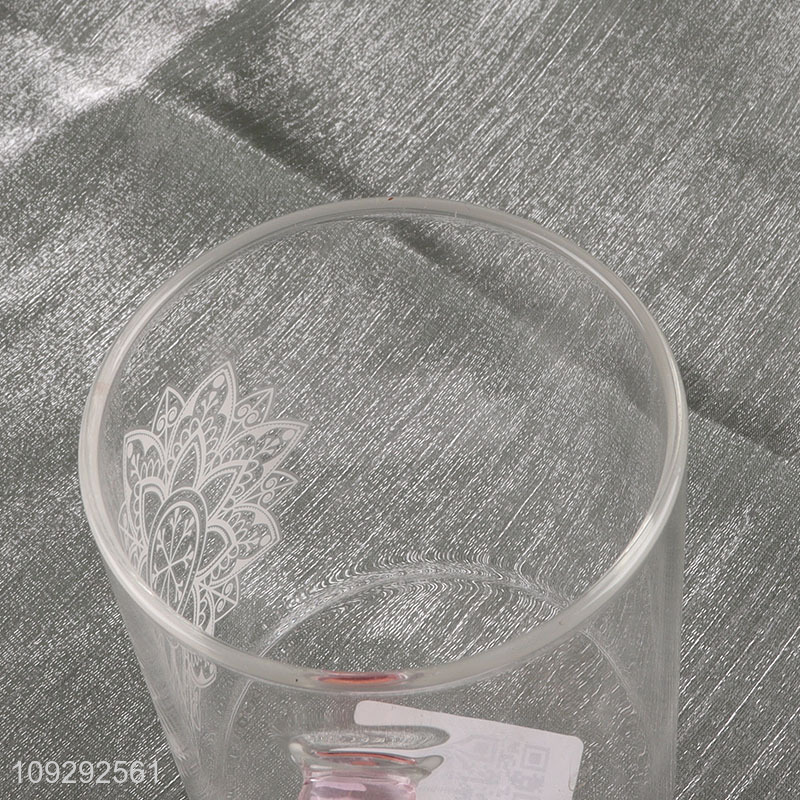 China factory glass water cup drinking cup with handle