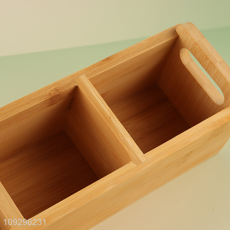 Best selling bamboo storage box with handle