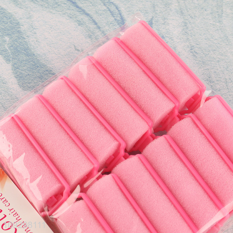 China products pink sponge hair roller set