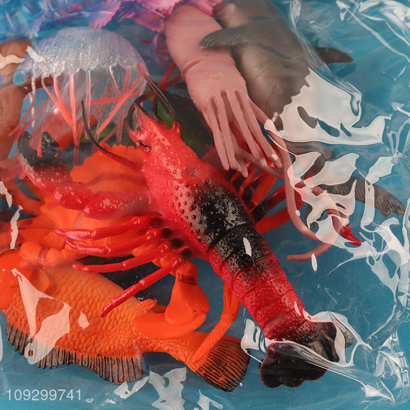 Low price 4pcs ocean world animal model toys