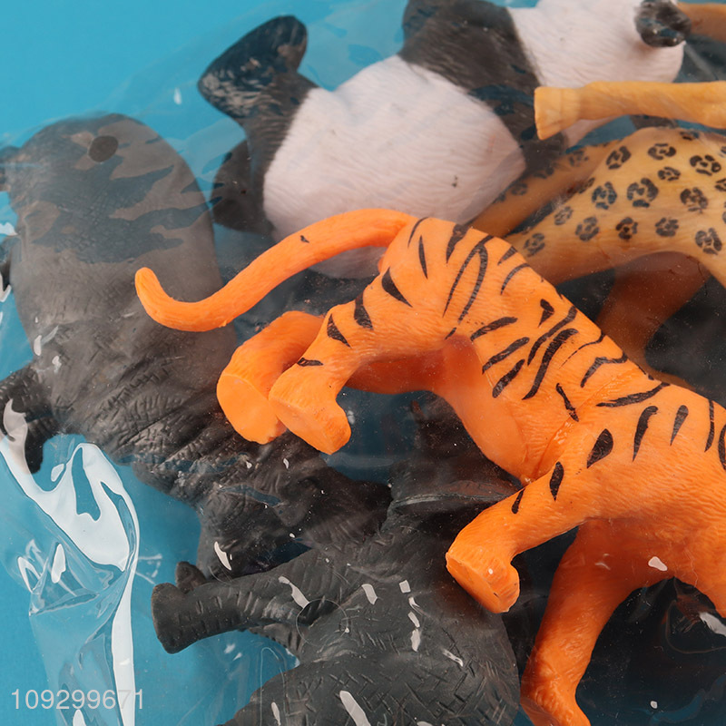 China products 6pcs wild animal model toys