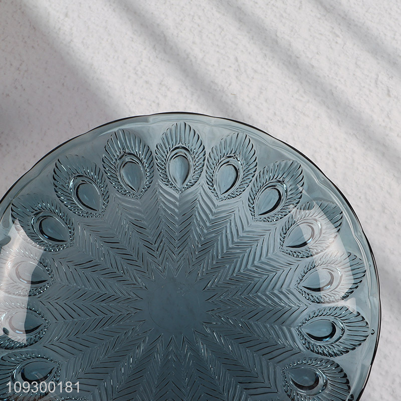 China products round delicate glass fruit plate