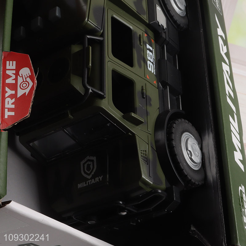 Good selling 1:16 kids inertial military truck toys