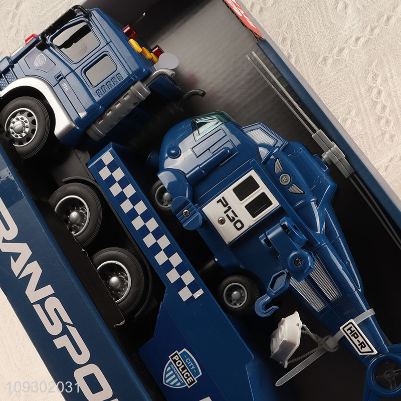 New arrival 1:16 inertial police transport truck toys