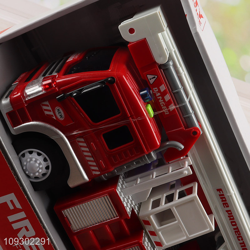 China supplier 16:1 inertial fire truck toys for kids
