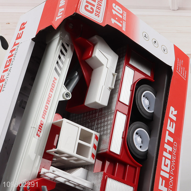 China supplier 16:1 inertial fire truck toys for kids