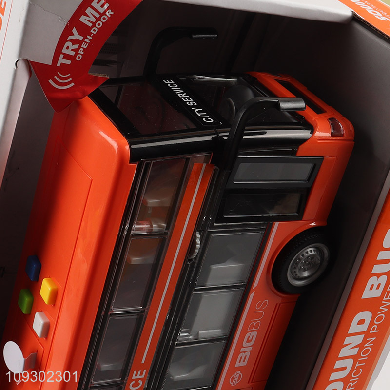 China factory 1:16 inertial city bus toys with sounds and lights