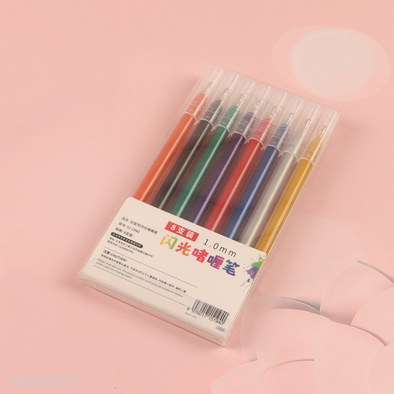 Popular products glitter pen dual tip marker set