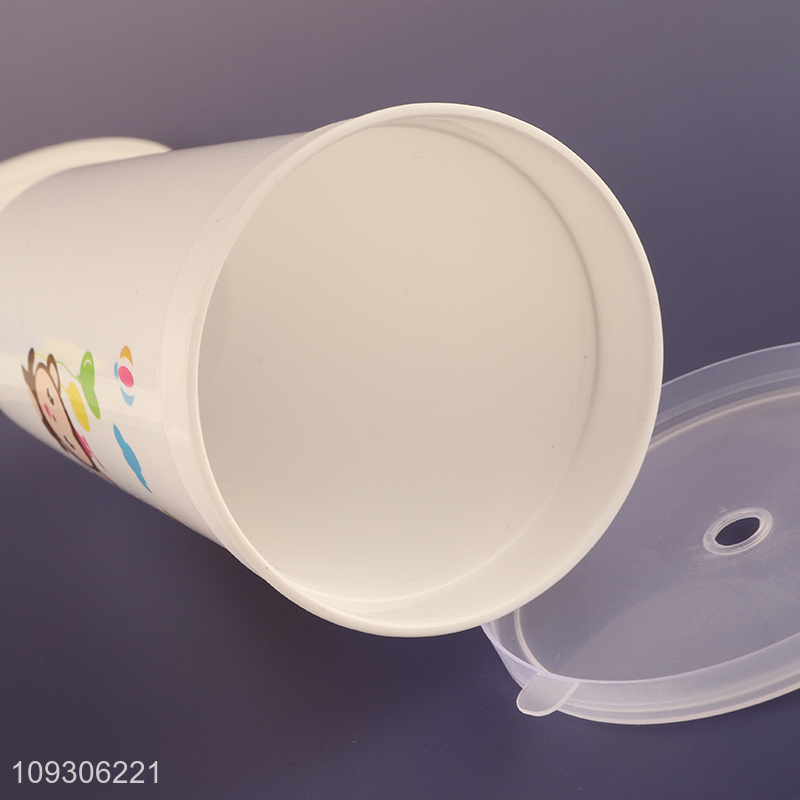Hot items 600ml cartoon plastic water cup straw cup