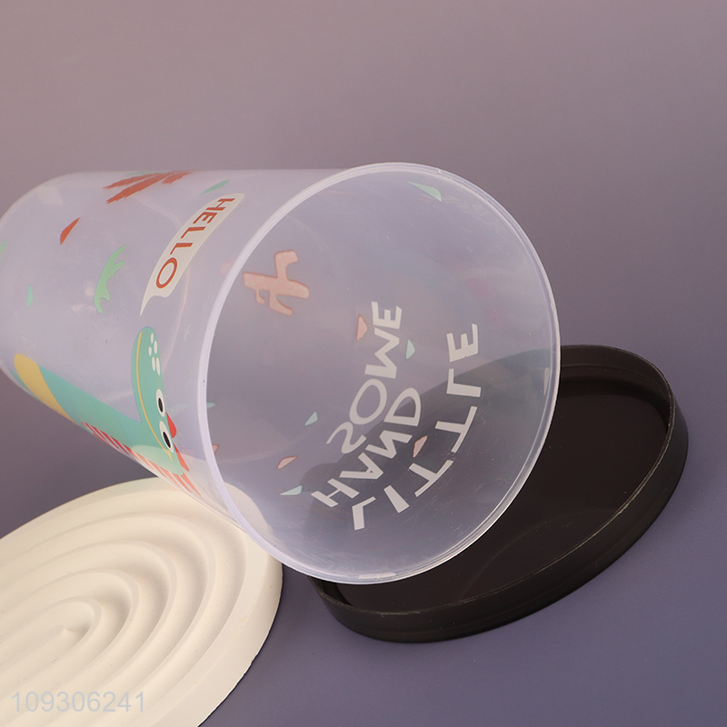Top sale cartoon plastic water cup straw cup