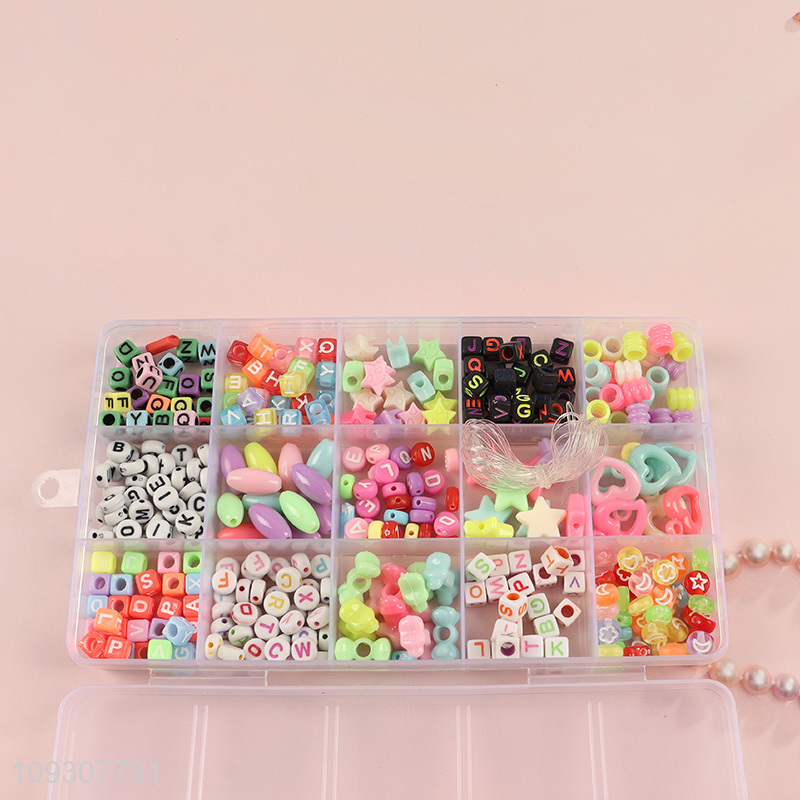 Hot selling colorful diy girls beaded set toys