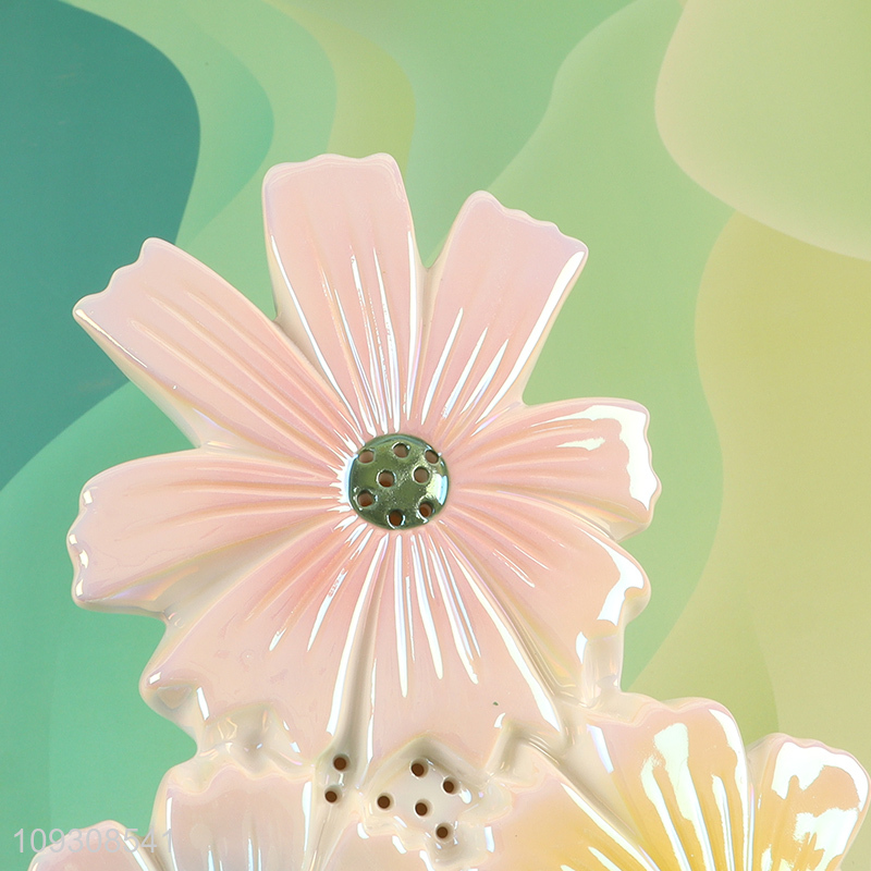 Online wholesale flower shape ceramic crafts ornament