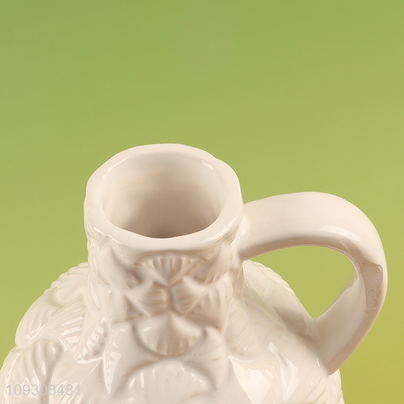 Yiwu market white indoor decor ceramic flower vase